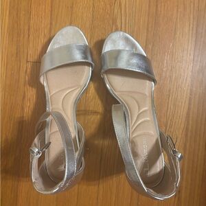 CL by Chinese Laundry Silver Platform Heels